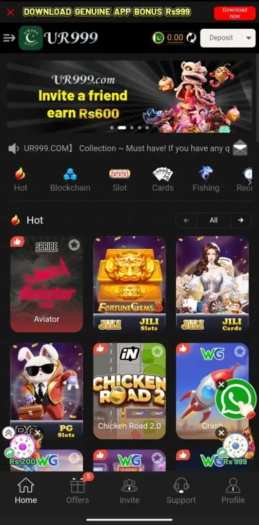UR999 – Real Cash Game Pakistan